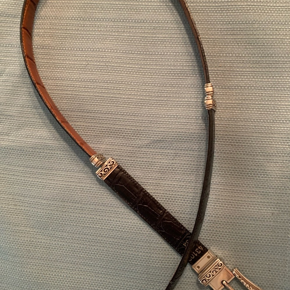 Brighton Ladies Belt, Large (34), black/brown leather